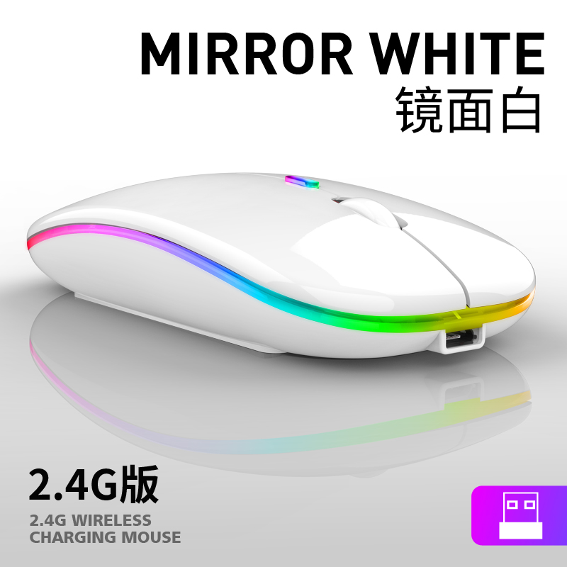 พร้อมส่งจากไทย!Original zone เมาส์เก็บเสียง เงียบไร้เสียง Office 2.4GHz Wireless Silent Mouse RGB Backlight DPI