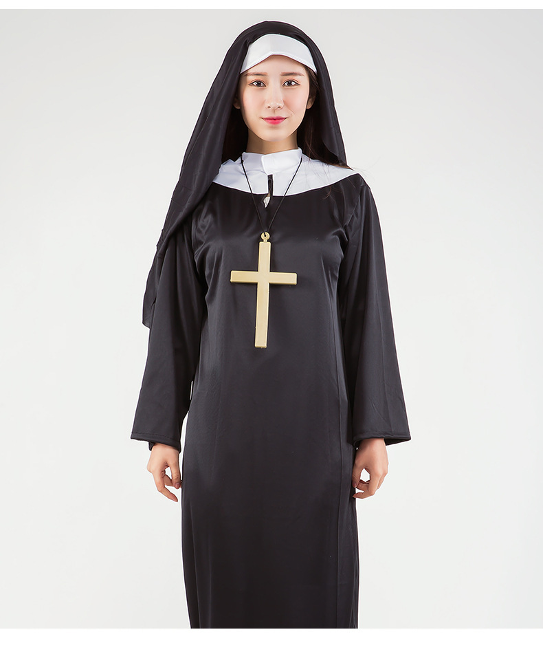 CP 32  ชุดแม่ชี นักบวช ชุดบาทหลวง Dress for The Pastor The nun Priest suit Career Costume Party Cosplay Fancy Outfit