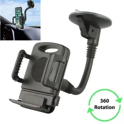 ขาตั้งที่วางโทรศัพท์มือถือในรถยนต์ Universal 360° in Car Windscreen Dashboard Holder Mount For GPS Mobile Phone