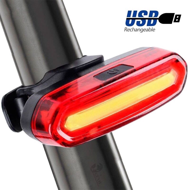 ไฟท้าย จักรยานusb ไฟจักรยาน 2 สี เปลี่ยนสีได้ สีแดง และ สีน้ำเงิน ได้ในตัวเดียว ไฟท้าย LED สว่าง 150 Lumens ชาร์จ USB กันน้ำ