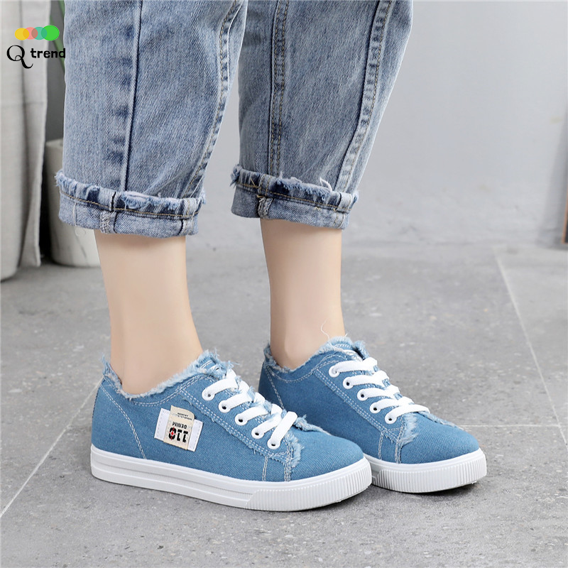 Q Trend casual women shoes รองเท้าผ้าใบหญิง รองเท้าผ้าใบผู้หญิง  ผ้าใบ รองเท้าออกกำลังกาย รองเท้าผู้หญิงสีดำ ผ้าใบ  A99