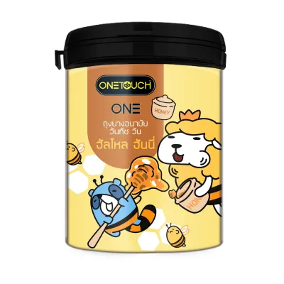 condom Onetouch x Shew Sheep ONE Hello Honey 12 pcs smooth texture size 52
