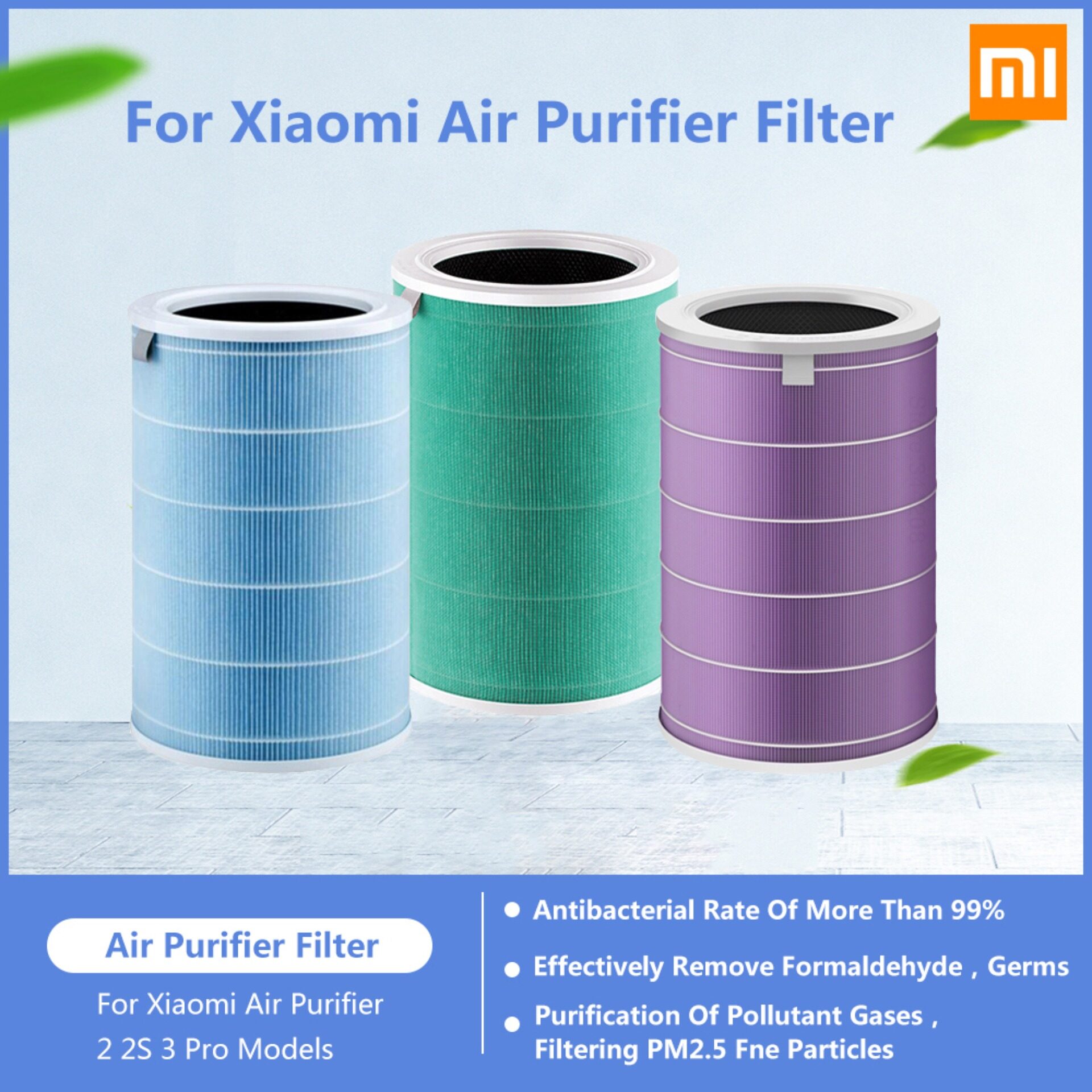 Xiaomi ไส้กรองอากาศ Air Purifier 2 2S 3 Pro Filter Air Cleaner Filter Intelligent Mi Air Purifier Core Removing HCHO Formaldehyde Version