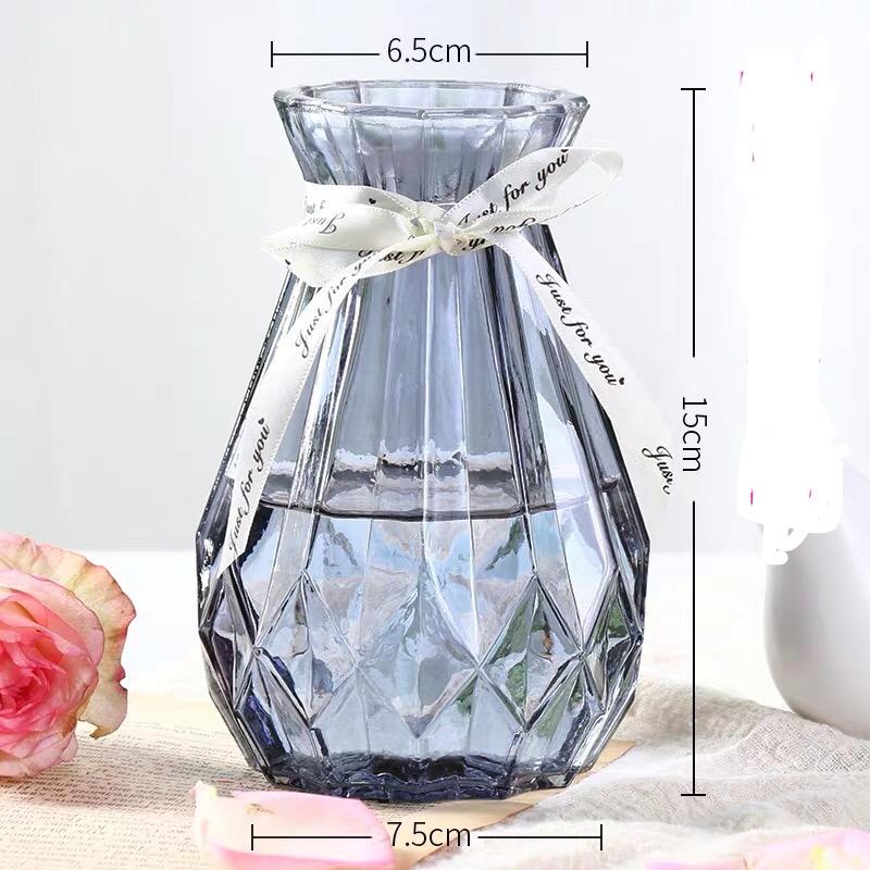 ［Becky life shop］แจกันดอกไม้ แก้วโปร่งใสแจกันยุโรปห้องนั่งเล่นที่เรียบง่ายตกแต่งในสไตล์การจัดดอกไม้