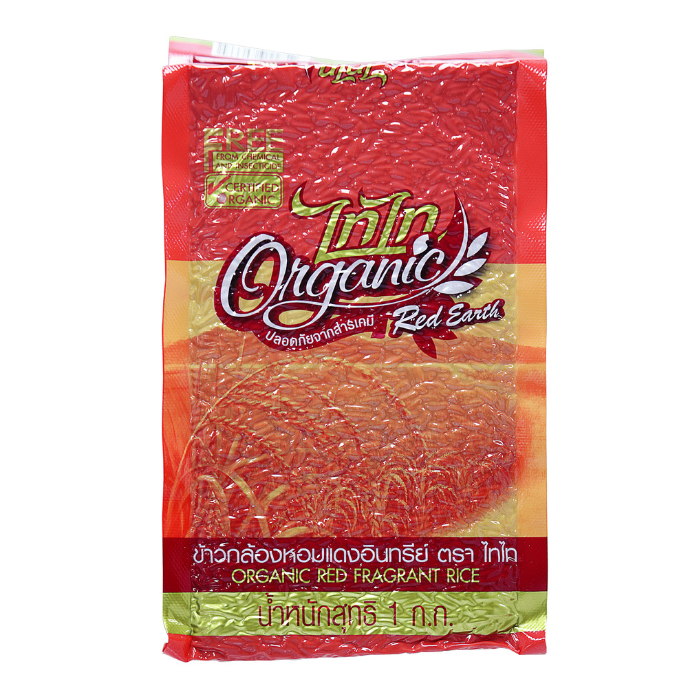 ข้าวกล้องหอมแดงอินทรีย์ (Organic Red Fragrant Rice) ตรา ไทไท ขนาด 1 กก ข้าวออร์แกนิค shipping fee ข้าวสาร มีวิตามินบี 2 อร่อย หอมนุ่ม