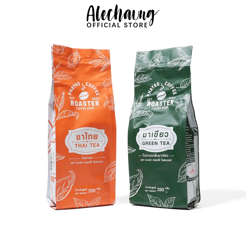 Alechaung Green Milk Tea Leaves, Premium Green Tea, Green Tea Leaves, Concentrated Thai Tea Powder, Thai Tea, Real Tea Leaves, Coarsely Ground, for Making Green Tea, for Baking, 1 Pack, 250 Grams. ราคา 169 บาท*ส่งฟรี