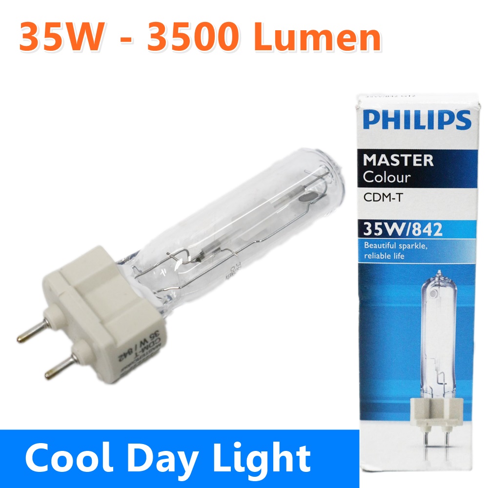 Philips หลอด MASTER Colour CDM-T ขนาด 35W แสง Day Light เกลียว G12 สว่าง 4030 Lumen