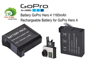 สินค้า แบตเตอรี่ กล้อง AHDBT-401 GoPro Hero 4 1160mAh Rechargeable Battery for GoPro Hero 4