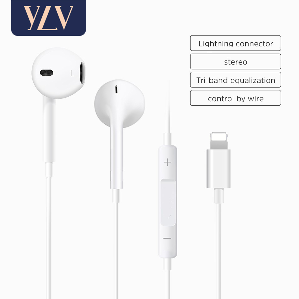 ?????? YLV 【รับประกัน 1 ปี】120CM หูฟัง iPhone ของแท้ แบบสาย For Lightning/3.5mm/Type-C หูฟังไอโฟน สำหรับ iPhone 7 8 plus xs xr x 11 12 13Pro Max mini iphone 4 4s 5 5s 6 6s ipad