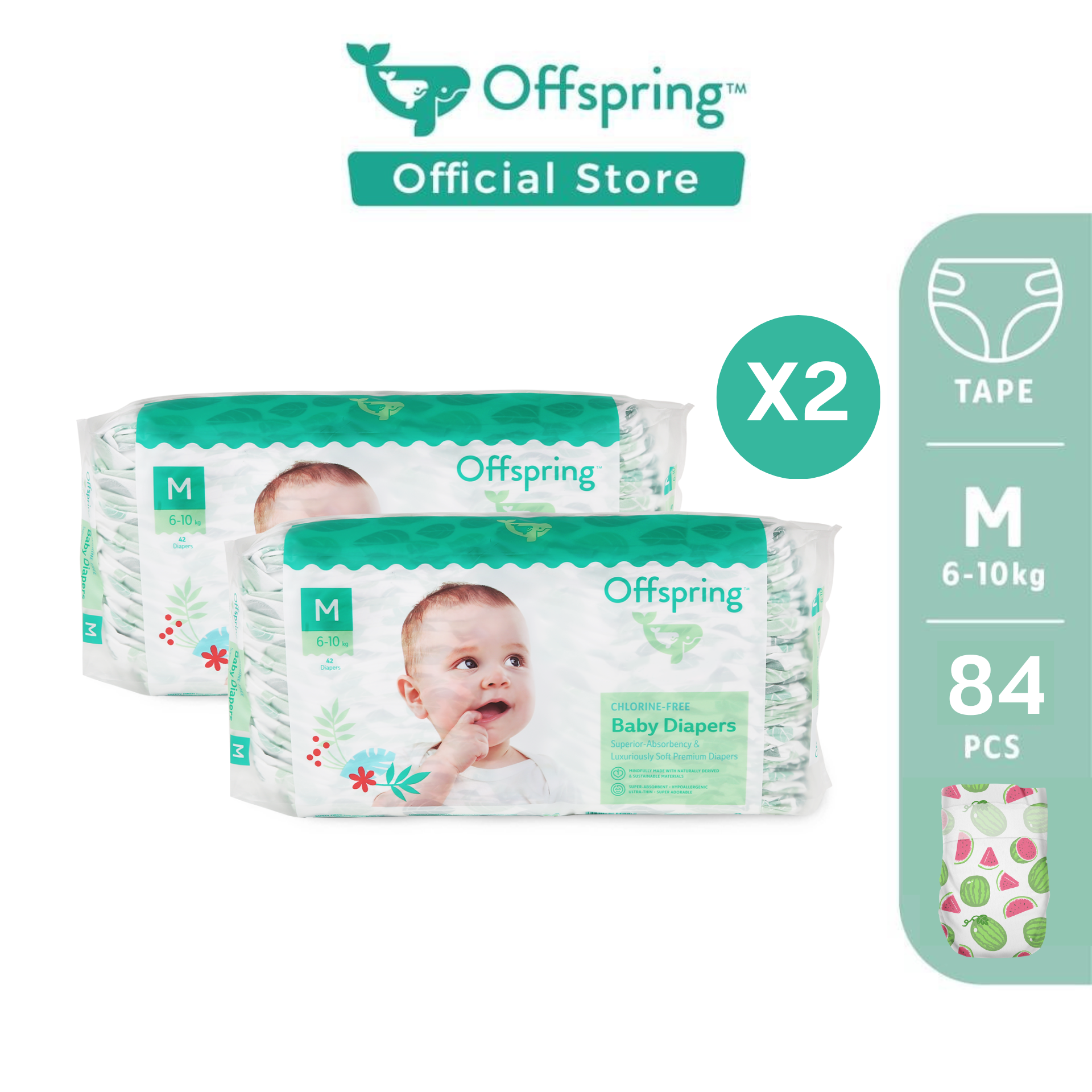 Offspring Premium Fashion Tape M แบบเทป (84ชิ้น) ราคา 990 บาท*ส่งฟรี