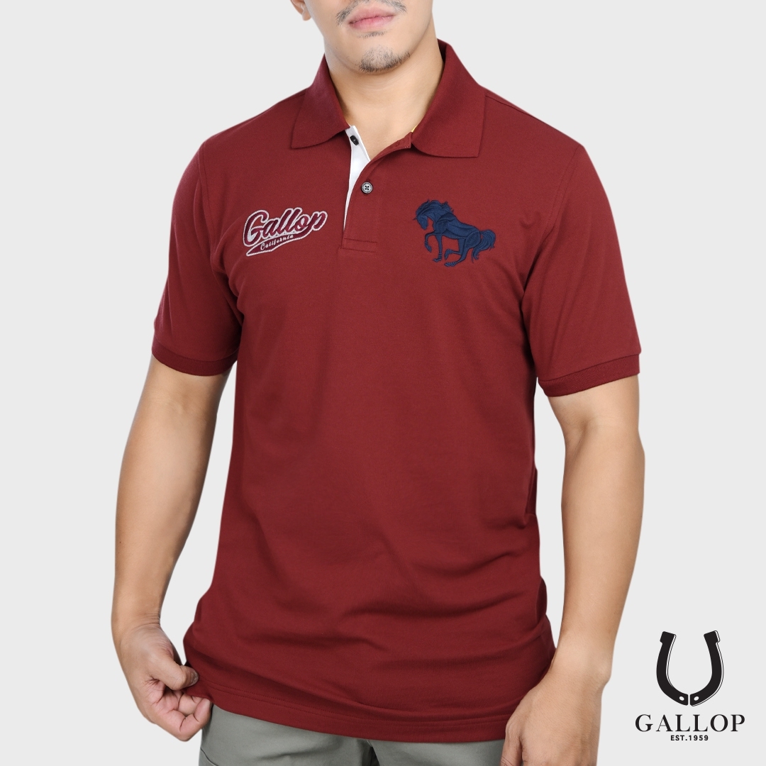 GALLOP : PIQUE  POLO SPORT เสื้อโปโล ผ้าปีเก้ สปอร์ต รุ่น GPP9001 / 3 สี