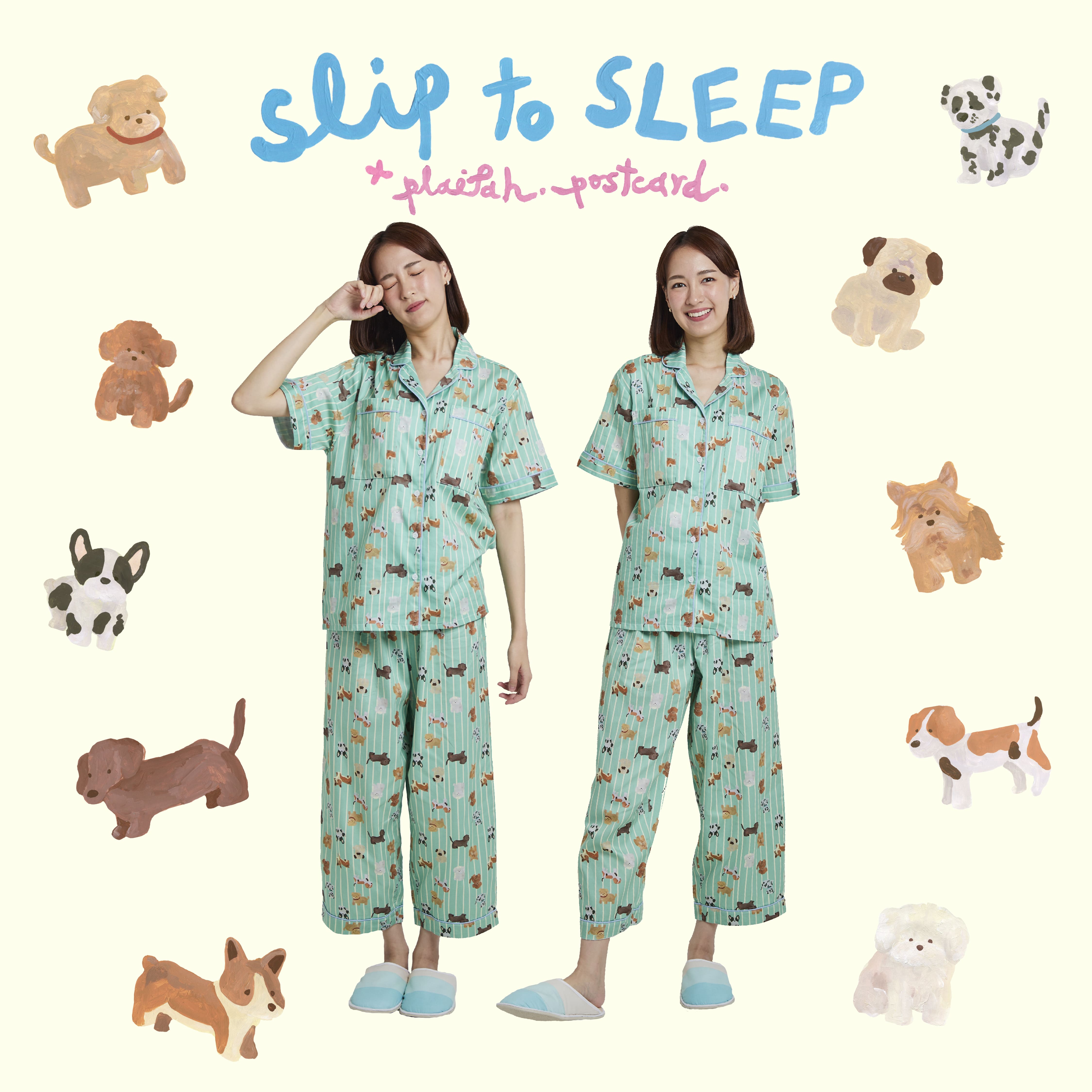 SliptoSleep - Doggy Pants Set ชุดนอนโนบรา ราคา 990 บาท*ส่งฟรี
