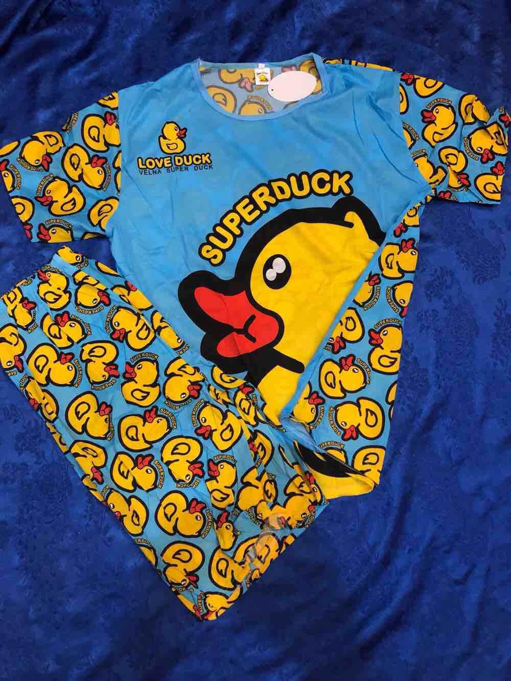 ชุดเป็ด superduck แขนสั้น-ขาสามส่วน ผู้ใหญ่  ไซส์ พิเศษ ขนาดรอบอก 46 นิ้ว