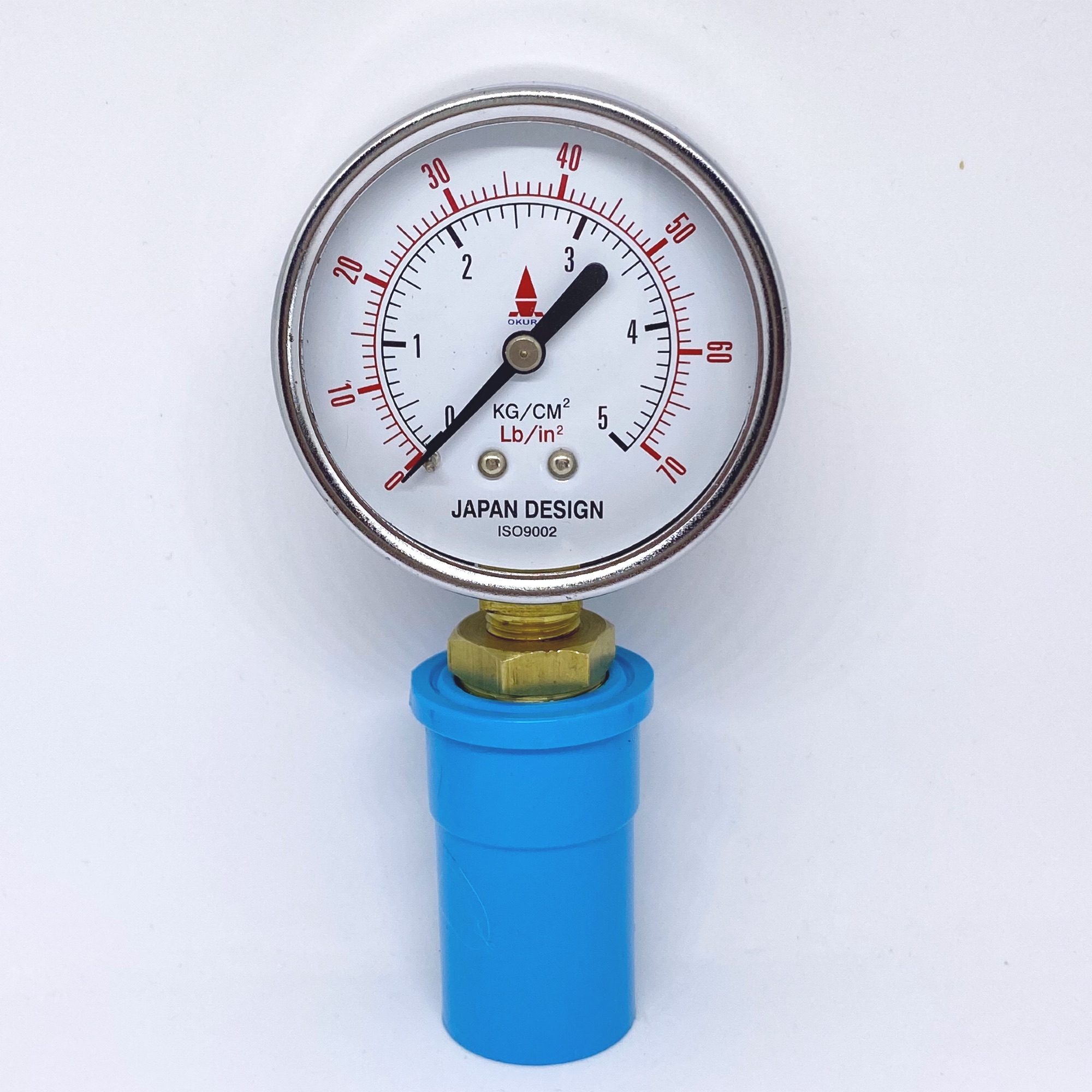 Pressure gauge 5 kg/cm2 สำหรับต่อกับท่อประปาขนาด 1/2
