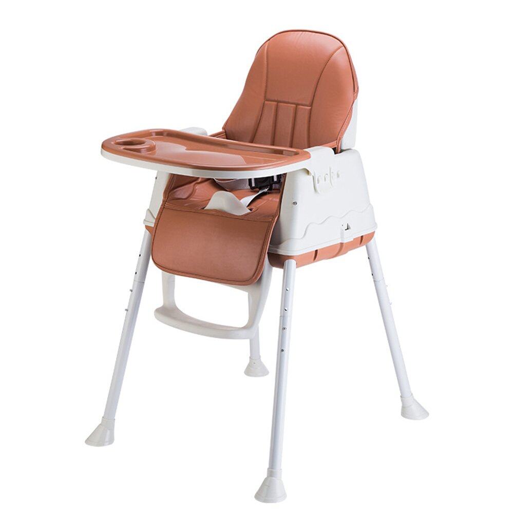 เก้าอี้ A0014  ?? เก้าอี้กินข้าวเด็ก เก้าอี้เด็ก เก้าอี้ทานข้าวเด็ก มีเบาะหนัง ล้อเลื่อน และถาดอาหาร พกพาไปได้ทุกที่ ใช้งานสะดวก แข็ง