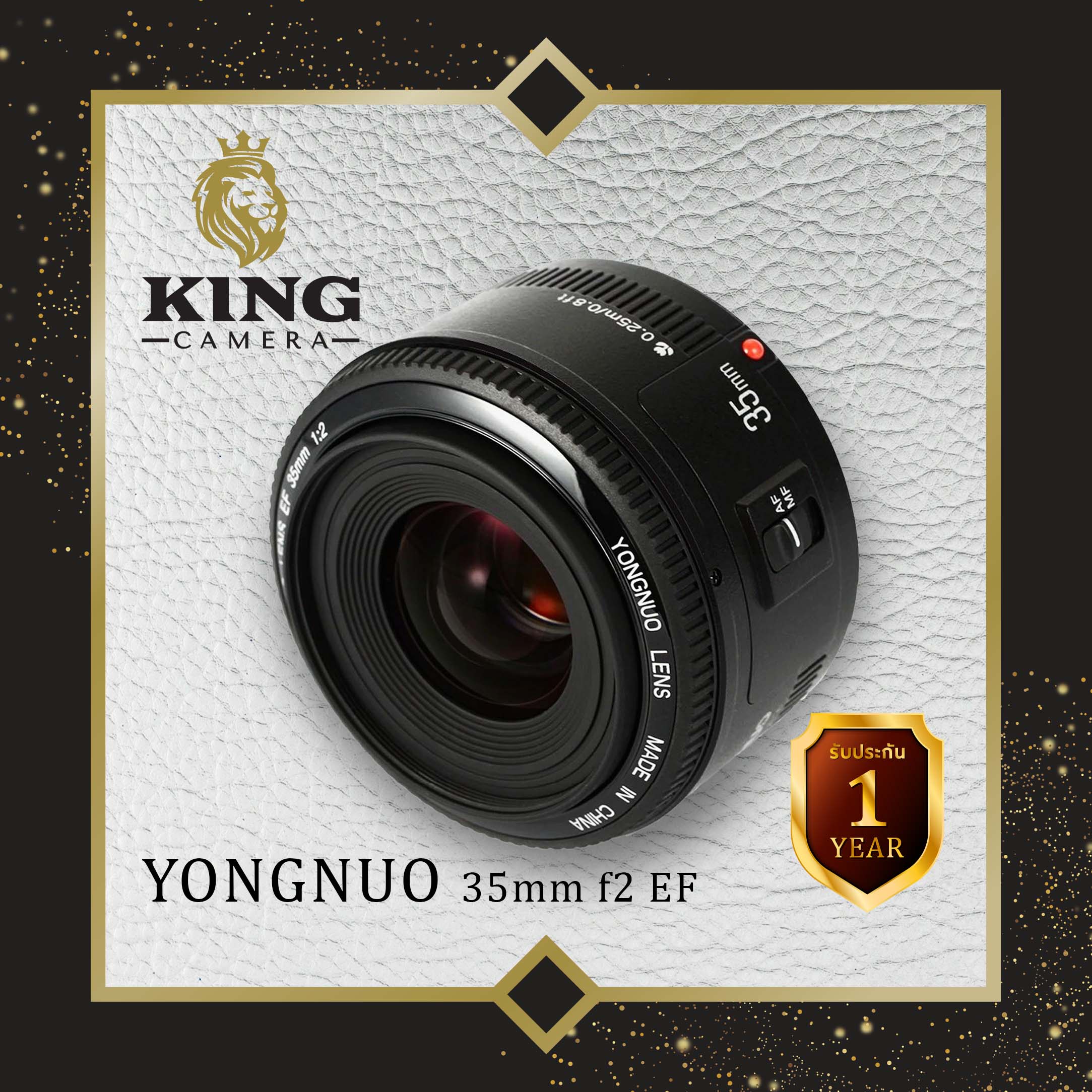 Yongnuo 35mm F2 CANON เลนส์ ออโต้โฟกัส สำหรับใส่กล้อง Canon DSLR ( YN AUTO FOCUS Lens 35 mm F2 ) ( AF / MF ) ( สำหรับ Canon EF Mount / EF-S Mount ) ( EOS Camera ) สำหรับ กล้อง แคนนอน ออโตโฟกัส ราคา 4,440 บาท*ส่งฟรี