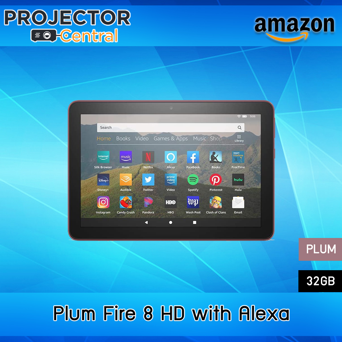 [ พร้อมส่ง ] Amazon Fire HD 8 Tablet (10th Gen) 8" 1080p HD Display, 32 GB, 64 GB, Designed for Portable Entertainment ( สามารถออกใบกำกับภาษีได้ )