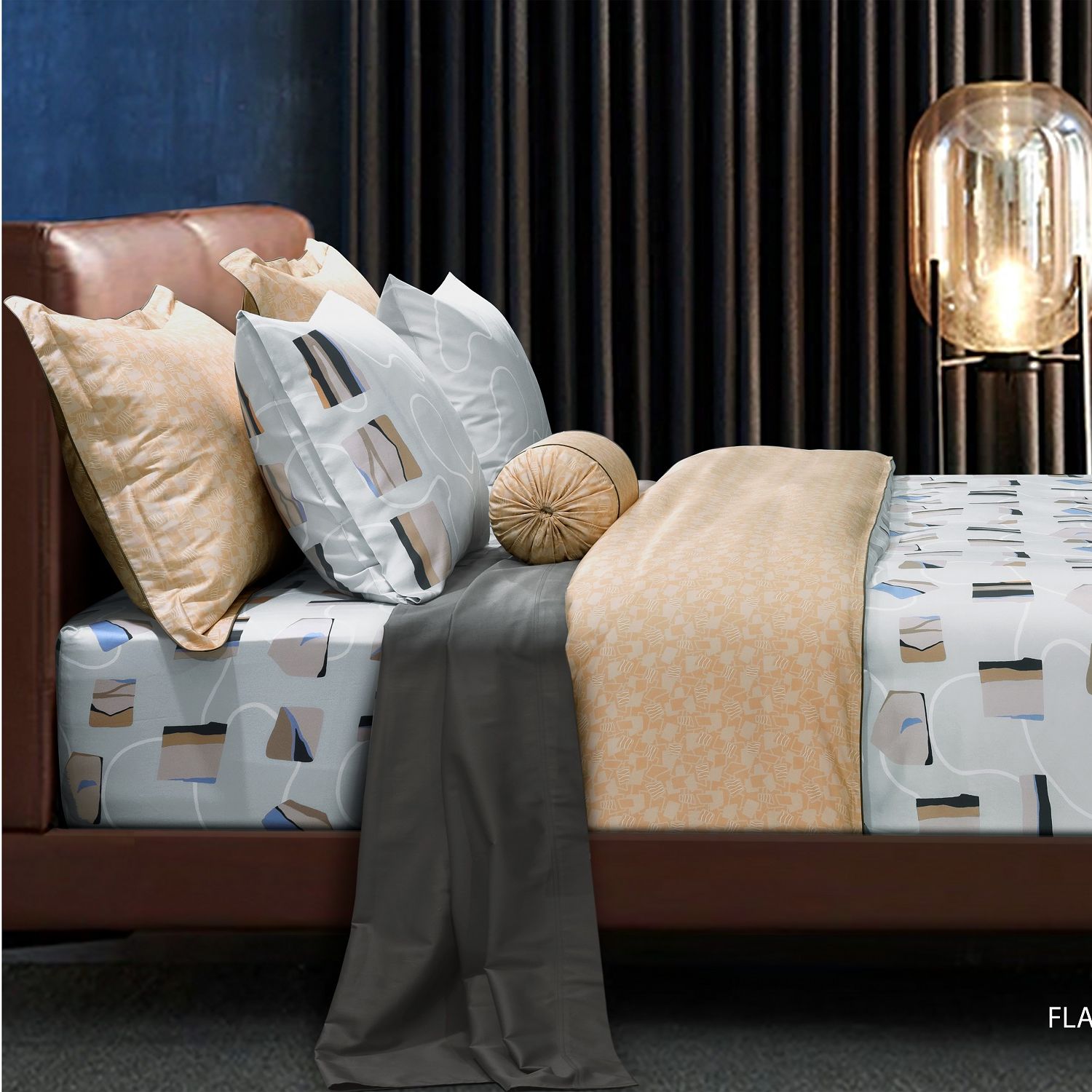 SANTAS ปลอกผ้านวม ขนาด 6 ฟุต ชุด 1ชิ้น (100x90 นิ้ว ) ดีไซน์ FLAGSTONE รุ่น Modal ทอ 450 เส้นด้าย ราคา 3,250 บาท*ส่งฟรี