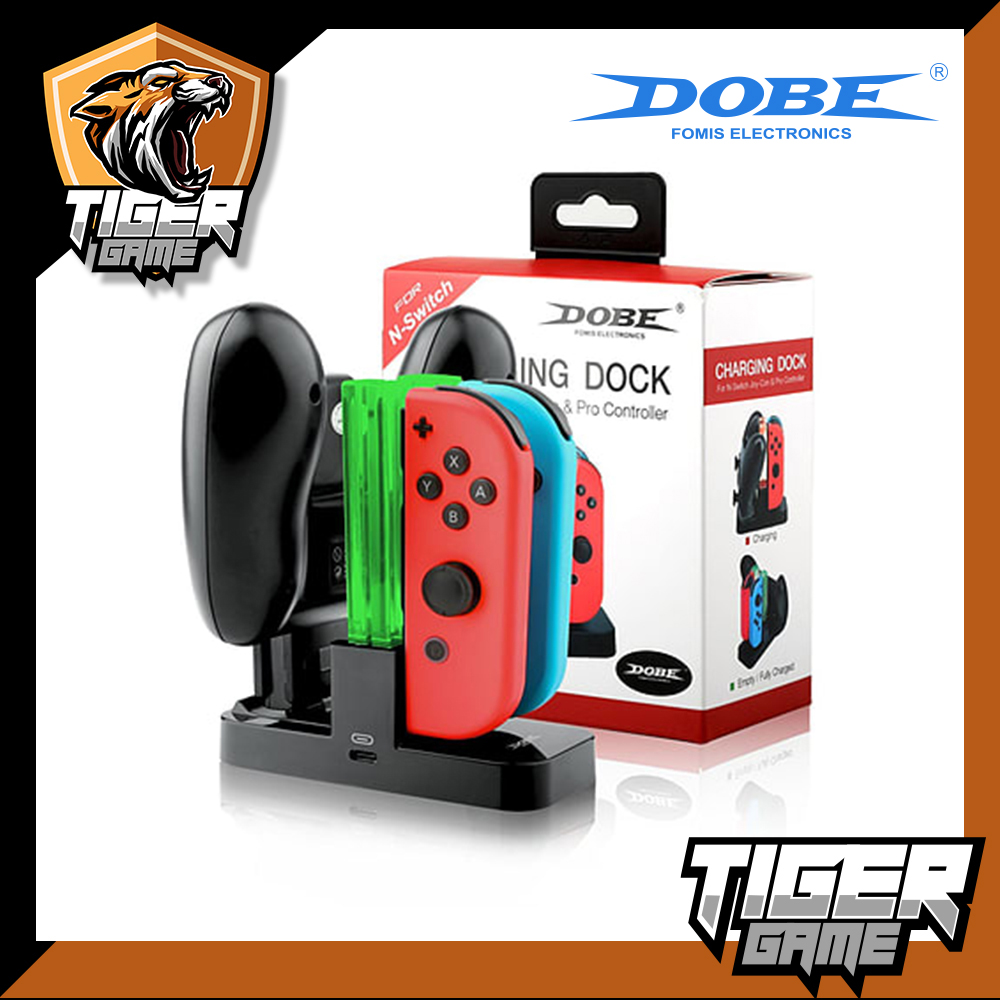 แท่นชาร์จจอย Nintendo Switch Con & Pro DOBE (Charging Dock for Nintendo Switch Joy-con & Pro controller)(แท่นชาร์จจอย)(แท่นชาร์จจอย Con + Pro)(Dobe Charging Dock)