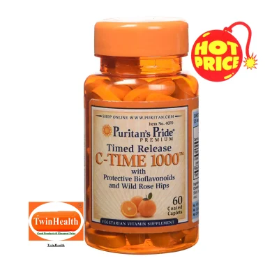 Puritan's Pride Vitamin C-1000 mg with Rose Hips Timed Release / 60 Coated Caplets