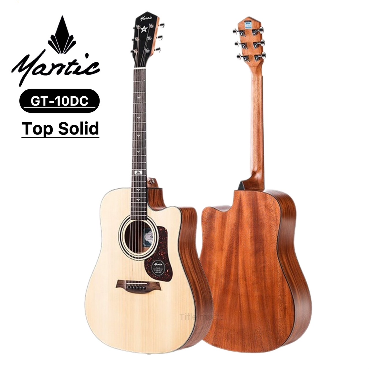 Mantic Acoustic Guitar, Model Gt-10Dc, Genuine Wood Top, Top Solid, Size 41 Inches. ✅ Free Shipping!! Customize the Touch Screen before Sending, Every Item Comes with a Great Bonus, Ready for Delivery. ราคา 3,990 บาท*ส่งฟรี