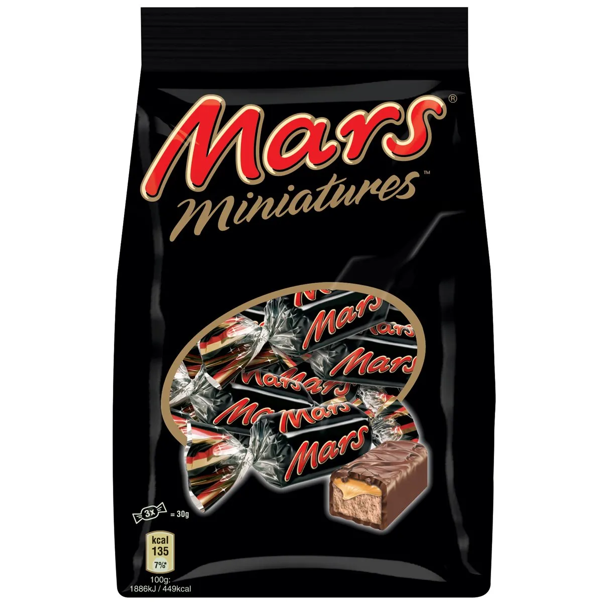 ช็อคโกแลต มาร์ สอดไส้คาราเมล ขนาด 150 กรัม Mars Miniatures Chocolates 150g