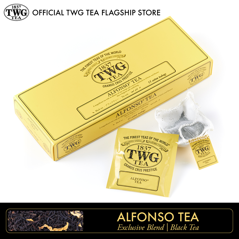 Twg Tea | Alfonso Tea | Black Tea Blend | Cotton Teabag Box 15 Teabags / Tea Tee Doo Bang Tee Black Tea Alfonso Tee, Sachet Type, Contains 15 Sachets. ราคา 1,090 บาท*ส่งฟรี
