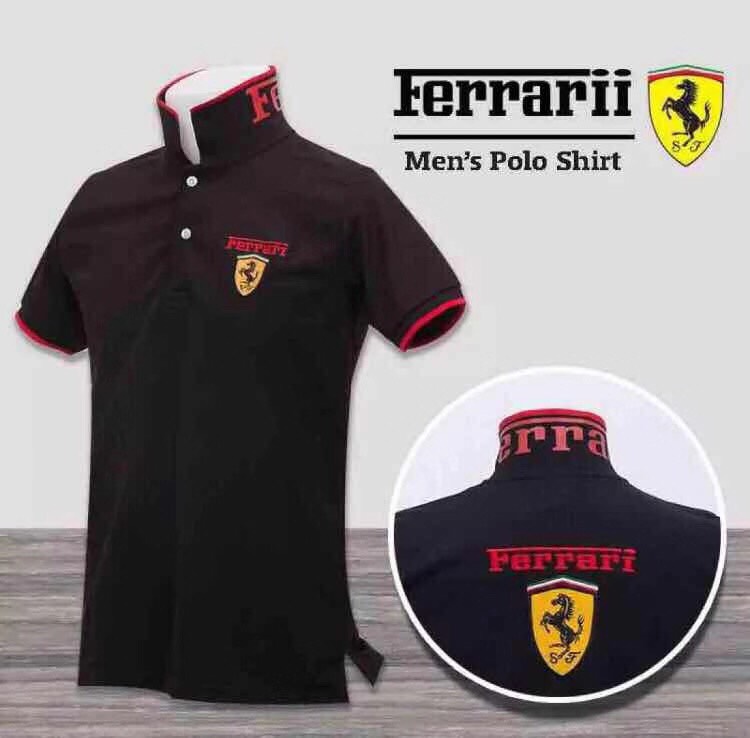 เสื้อโปโล เสื้อคอปก สำหรับผู้ชายงานปัก  ferrarri