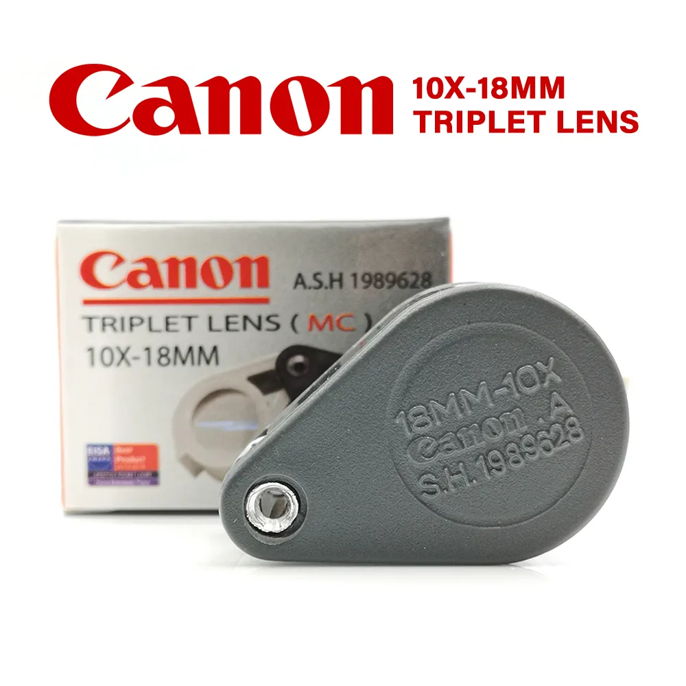 Lens. กล้องส่องพระ กล้องขยาย Canon.A เทาขาว L55 และ เทาดำ L56 10x18 เลนส์แก้ว 3ชั้น