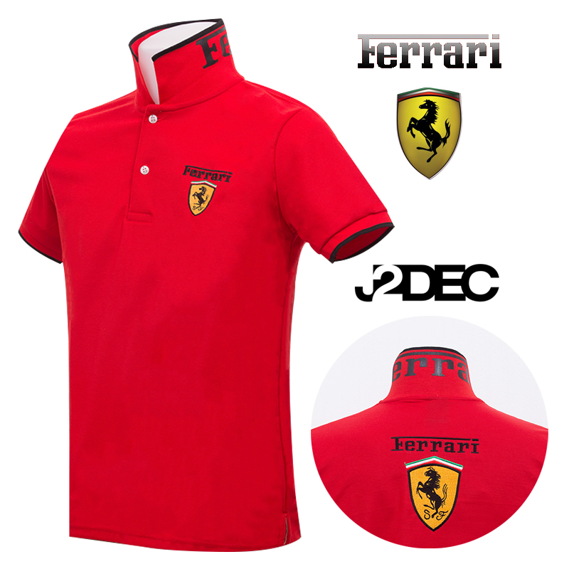 เสื้อคอปก Ferrari ผ้า Cotton Comb อย่างดี ใส่ เท่ สไตล์สปอร์ต เรียบหรู โดดเด่น ระบายกาศดี ใส่ได้ทั้งผู้ชายและผู้หญิง