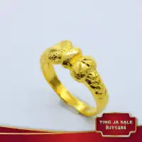 แหวนทอง 2สลึง รูปโบว์ ตัดลาย ชุบเศษทองเยาวราช ชุบทอง100% งานฝีมือจากช่างเยาวราช สินค้าขายดีพร้อมส่ง
