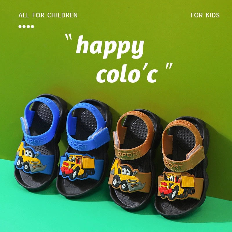 ภาพหน้าปกสินค้าCD100 รองเท้าหนังรัดส้นเด็กชาย สีสวย พื้นยางนิ่ม ใส่สบาย ไซส์ 20-31 สำหรับเด็กอายุ 1-5 ขวบ มี 3สี ดำ น้ำตาล และ น้ำเงิน