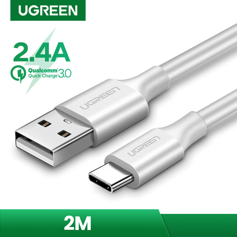 UGREEN สายชาร์จ Type C Cable for SamsungA71, A31, M31, Xiaomi Redmi note 9s/Note 8/OPPO A9 2020 สายชาร์จและซิงค์ข้อมูลได้อย่างรวดเร็ว 【0.25 /0.5/1/1.5/2/3 เมตร】