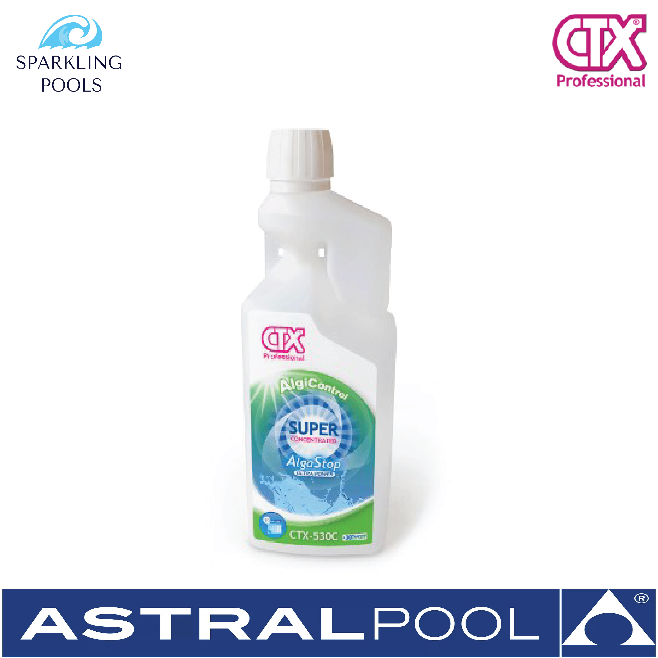 BESTSELLER! CTX Algastop น้ำยากำจัดตะไคร่ ชนิดเข้มข้น ขนาด 1 ลิตร สระว่ายน้ำ - CTX AlgaStop Ultra Power 1 L.