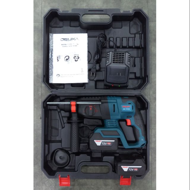 สว่านโรตารี่แบต OSUKA 72V 3 ระบบ. 26mm. ซ้าย-ขวา ได้ มีไฟส่องนำ แบต 2 ก้อน ราคา 4,318 บาท*ส่งฟรี