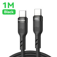 Rocoren ประเภท C ไปยัง USB C PD สาย 240W / 100W / 60W สายชาร์จอย่างรวดเร็ว TypeC สำหรับ iPhone Samsung Quick Charge USBC สายไฟ 1m 2m