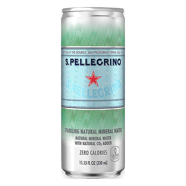 San Pellegrino Sparkling Mineral Water Zero Calories 330 ml น้ำแร่อัดแก๊สธรรมชาติ ซานเพลิกริโน่ ขนาด 330ml (3052)