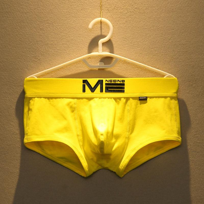 MNO.9 Fashion Sport Colorful Sexy Underwear Men Boxer Breifs MC9146 กางเกงในผู้ชาย กางเกงบ๊อกเซอร์ กางเกงชั้นในผช สีสัน เซ็กซี่ ทรงบ๊อกเซ่อ ลายปักยางอักษรME เรียบหรู