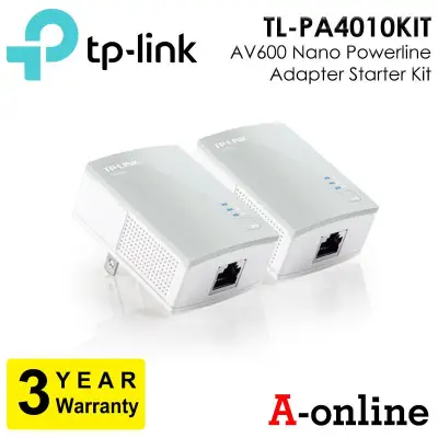 TP-LINK TL-PA4010KIT AV600 Nano Powerline Adapter Starter Kit/aonline