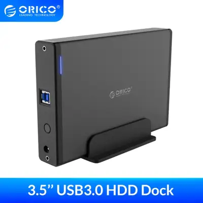 [ของแท้100%]ORICO 7688U3 กล่องใส่ฮาร์ดดิสก์ ขนาด 3.5 นิ้ว แบบอลูมิเนียม มาพร้อมอะแดปเตอร์ พร้อมสาย Usb3.0 ในกล่อง ของแท้รับประกัน 2 ปี ORICO Aluminum Hard Drive HDD Enclosure USB3.0 to SATA3.0 3.5 inch HDD Case Docking Station Support UASP 12V2A Power