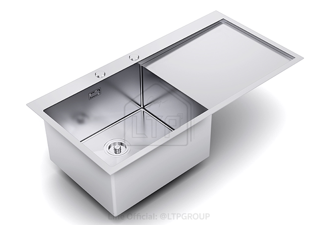 อ่างล้างจาน ยี่ห้อ LTP รุ่น Cubism ST10050 อ่างล้างจานสแตนเลส 1 หลุม 1 ที่พักจาน sink อ่างล้างจานสแตนเลส ราคา 9,200 บาท*ส่งฟรี