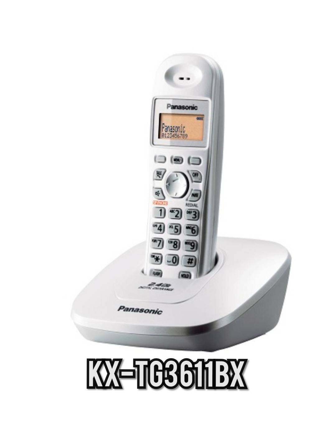 Panasonic โทรศัพท์ไร้สาย KX-TG3611BX สีขาว/สีดำ