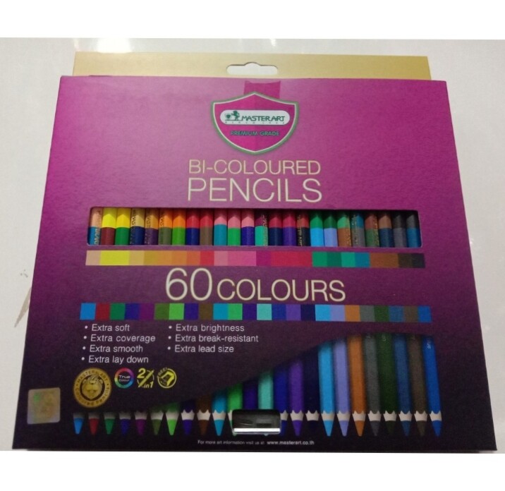 ดินสอสีไม้มาสเตอร์อาร์ต 2 หัว รุ่น มาสเตอร์ซีรี่ส์ 60 สี 30 แท่ง Master Art Master series ดินสอสีไม้ สีมาสเตอร์อาร์ต