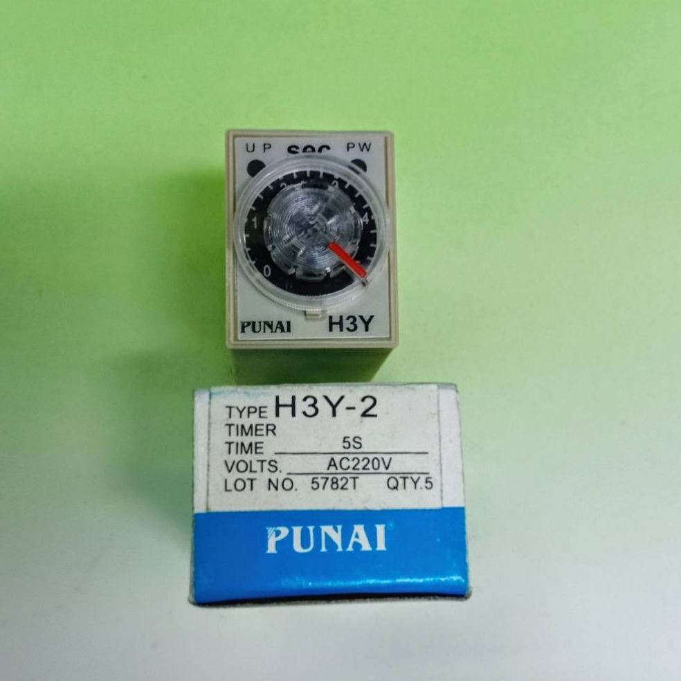 H3Y-2 AC220V DELAY TIMER TIME RELAY 0-5S สินค้าใหม่พร้อมส่ง