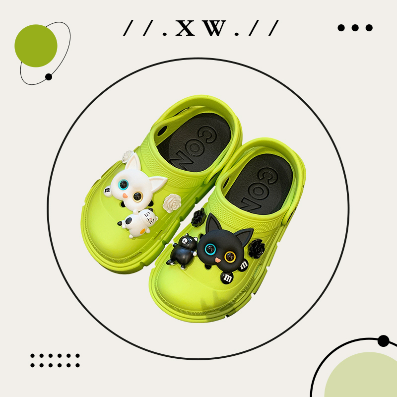 XWshop hot new model fashion shoes with big eyes cat unique cute little girl wearing new model to show off friends ราคา 105 บาท*ส่งฟรี