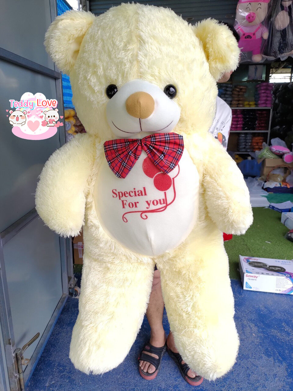 ตุ๊กตาหมีขนปุยSpecial foryou ตัวใหญ่110เซนติเมตร สินค้าพร้อมส่ง มีเก็บเงินปลายทาง