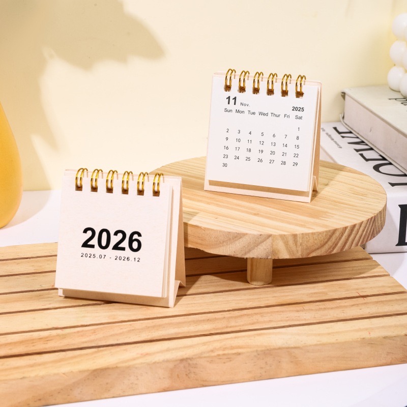 พร้อมส่ง!! มินิปฏิทิน mini calendar 2026 2027ปฏิทินจิ๋ว มีหลายสี พาสเทลน่ารักมากๆ ปฏิทินเล็ก ปฏิทินพกพา