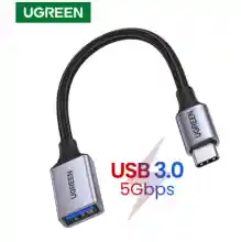 ภาพขนาดย่อของสินค้าUGREEN USB C to USB 3.0 Adapter Type C OTG Cable to USB Female Adapter OTG Cable