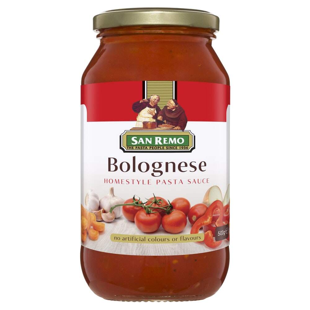 San Remo ฺBolognese Pasta Sauce ซานรีโม่โบลองเนส พาสต้าซอส ขนาด 500 กรัม (3544)