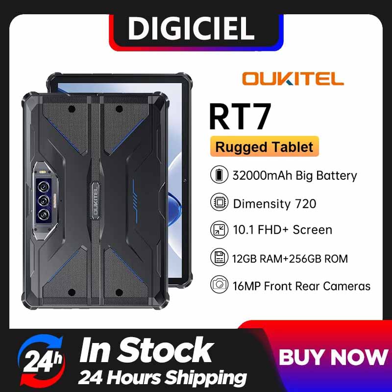 [World Premiere] Oukitel RT7 TITAN 5G Rugged Tablet 10.1" FHD+ 32000mAh 12GB+256GB Android 13 Tablet 48MP+20MP Tablets PC（Free Gift: Tablet Stand） ราคา 15,769 บาท*ส่งฟรี